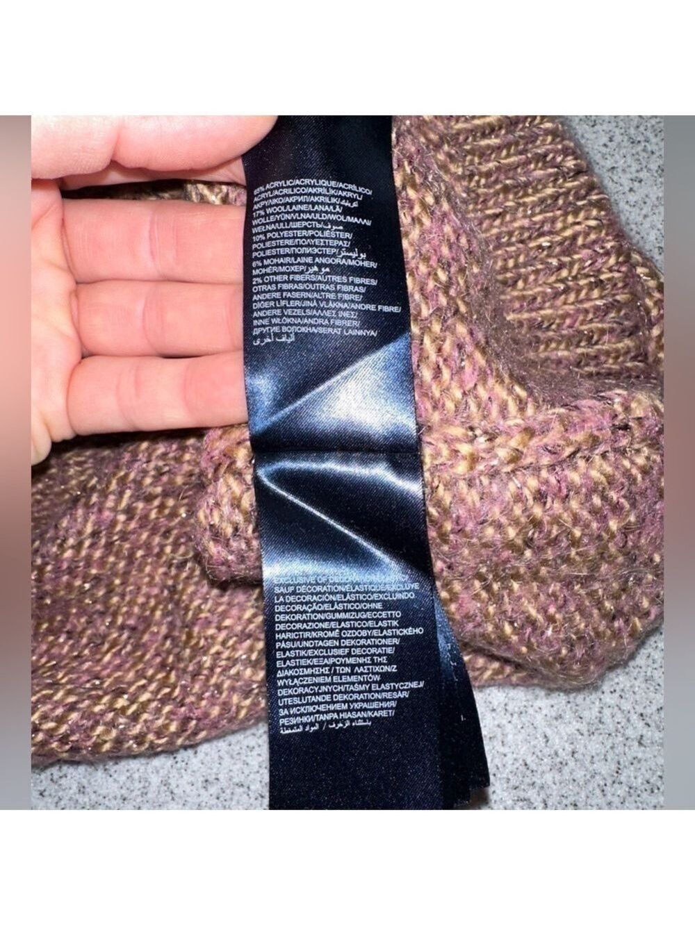Tommy Hilfiger Gold Thread Mohair Sweater Shimmer Knit Winter Women’s L Heavy - Picture 13 of 16